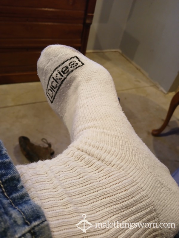 Used White And Black Socks