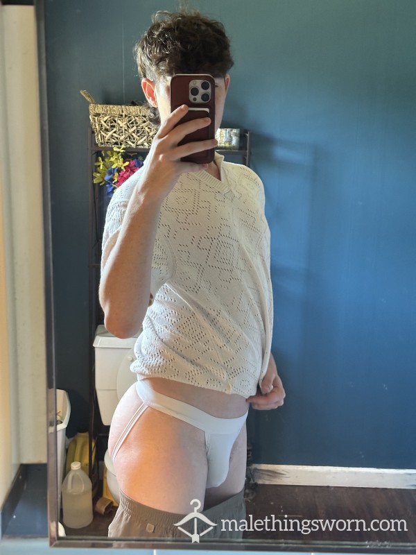 Used White Jockstrap Small