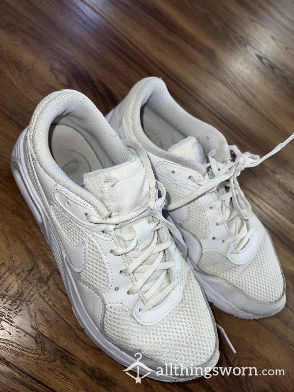 Used, White Nike Running Shoes