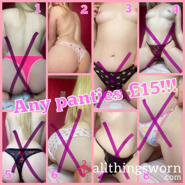 Various Panties | 24hrs Wear | Proof Of Wear Pics