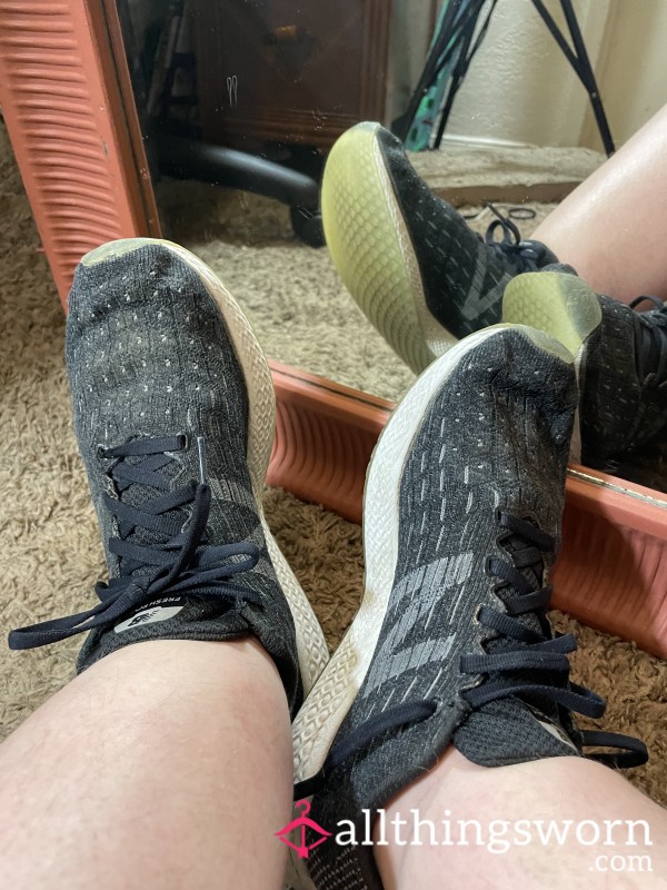 Very Well Worn Black Sneakers