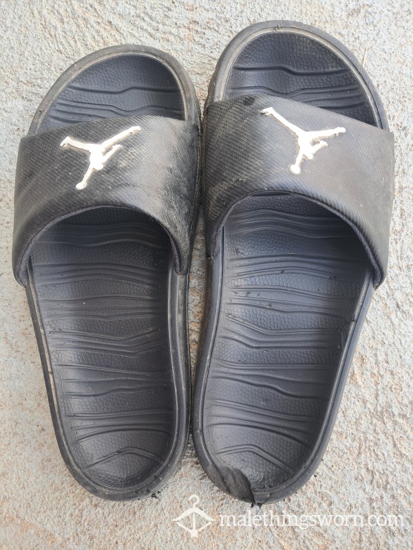 Very Well-worn Size 10 Jordan Slides