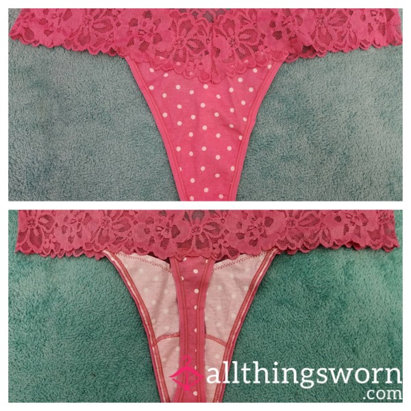 Victoria's Secret Pink W/White Dots Thong