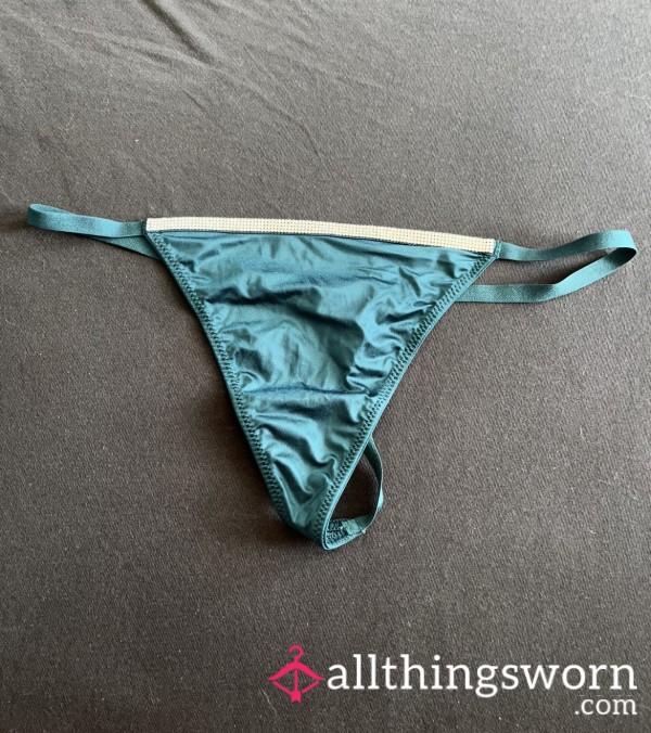 VS Dark Green V-String Thong