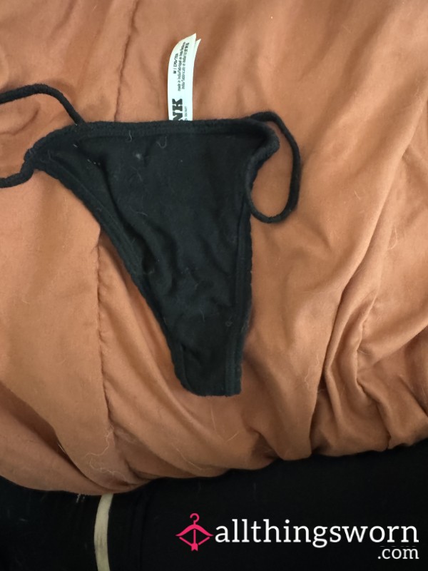 VS PINK Black V String