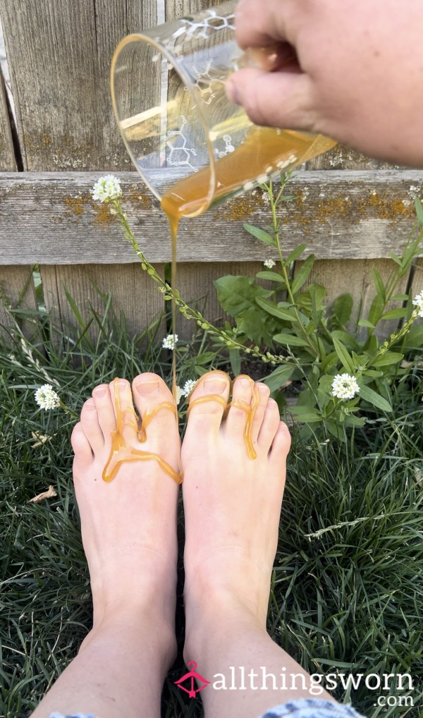 Warm Honey Poured On Feet