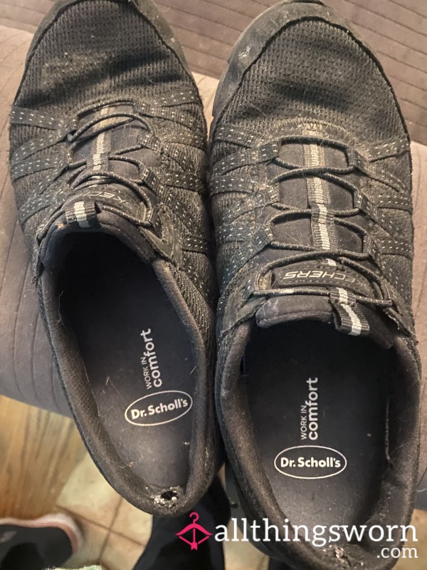 Well Worn Black Sketchers