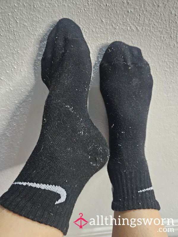 Well Worn Black Socks