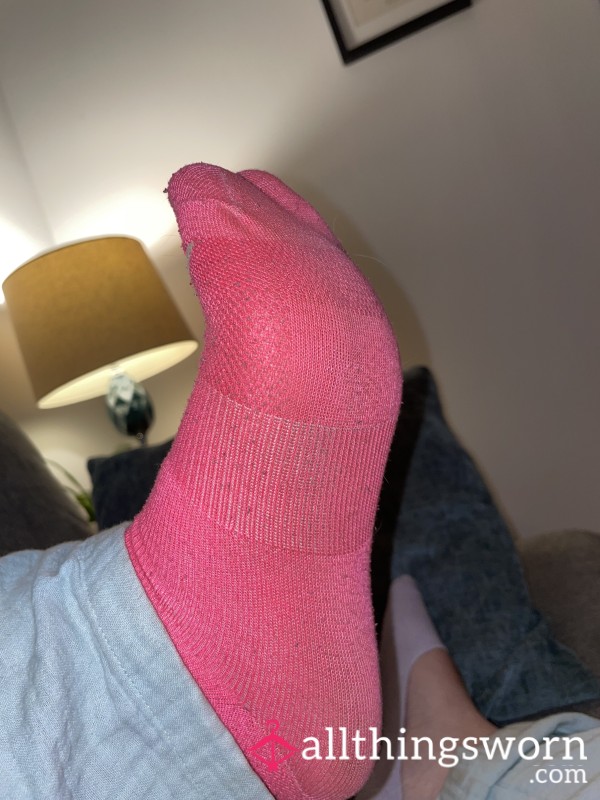 Well-Worn, Old Hot Pink Athletic Hot Pink Socks