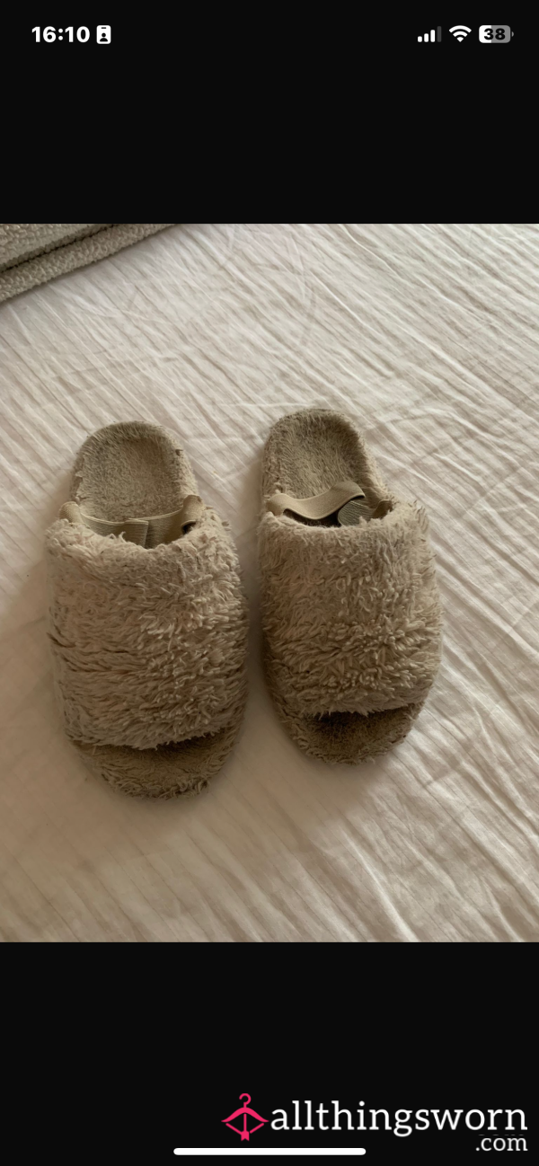 Well Worn Smelly Grey Slippers (4 Years Old)