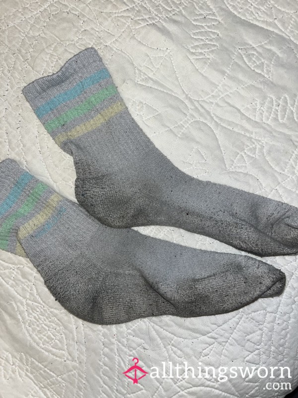 Well-worn, Sweaty Adidas Socks