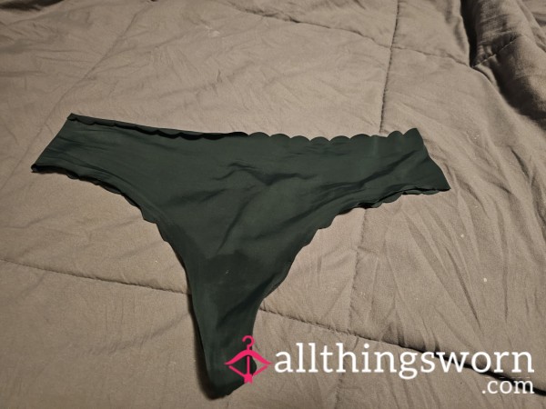 Wet And Juicy Green Thong | 24 Hour Wear | 2 Orgasms