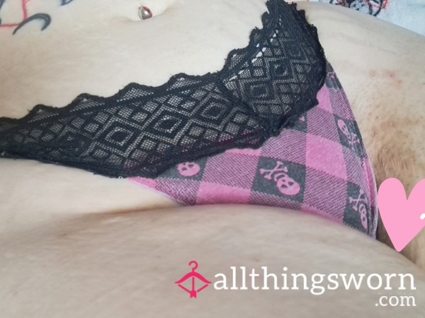 Pending Wet And Sweaty Cotton&lace Thong