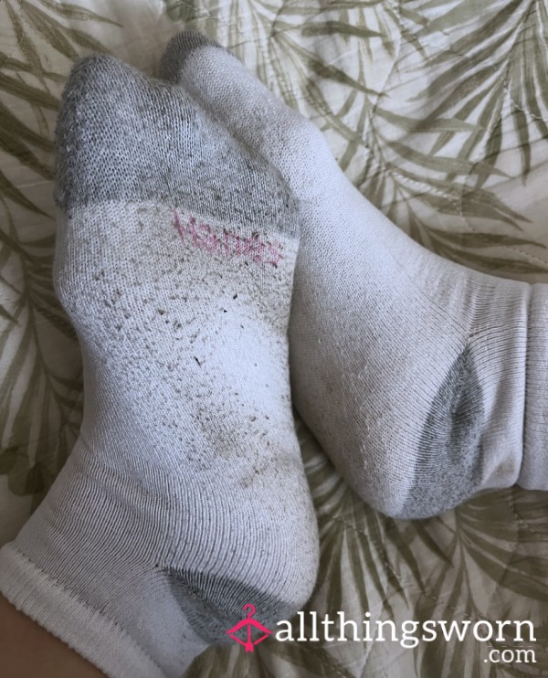 White And Gray Low Cut Socks