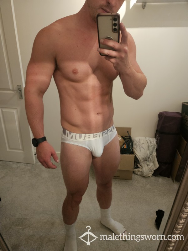 White Aussieb*m Briefs