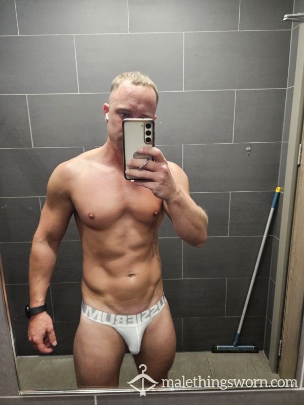 White Aussieb*m Jockstrap