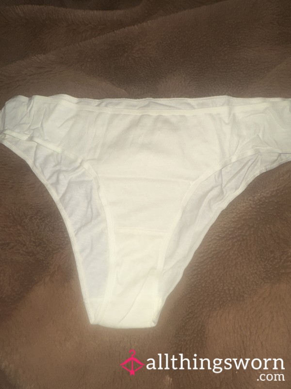 White Dirty Cotton Knickers