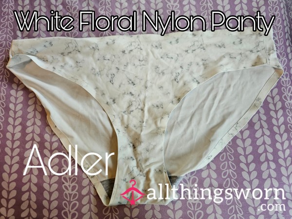 White Floral Nylon Panty