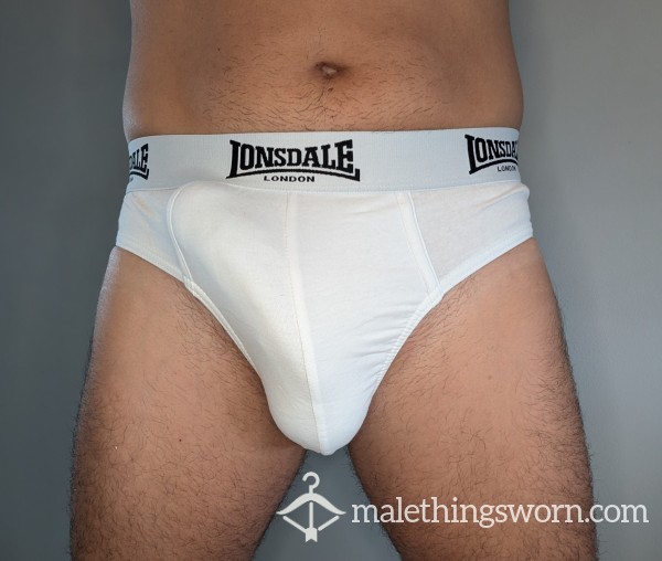 White Lonsdale Briefs, Ready To Be Customised