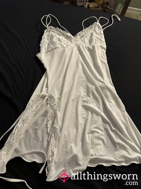 White Silk Nightgown Lingerie