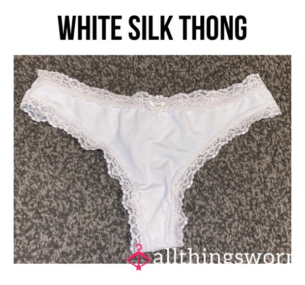 White Silk Thong🤍