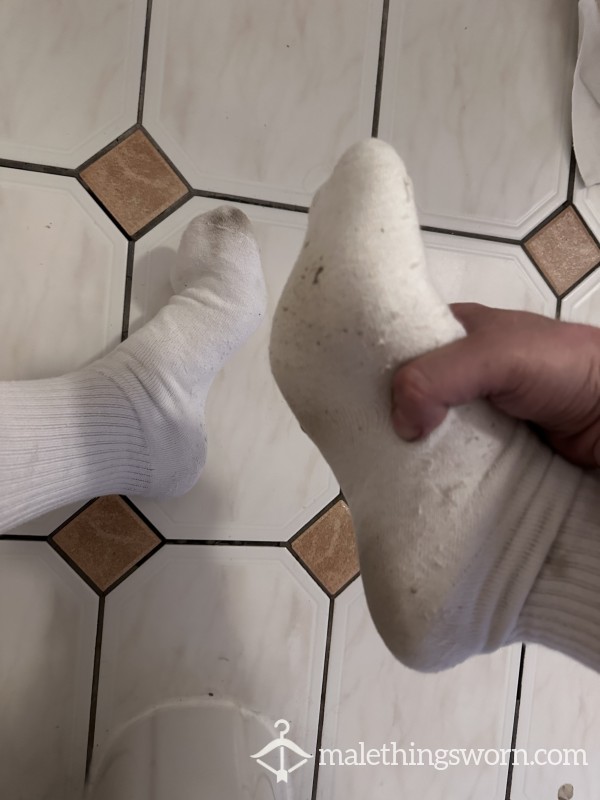 White Sweaty Gym Socks