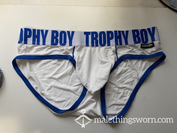 Sold - Andrew Christian White Trophy Boy Briefs Size XL