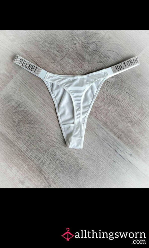 White Victoria Secrets Thong