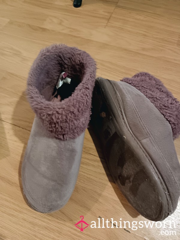 Worn And Mucky Slipper Boots