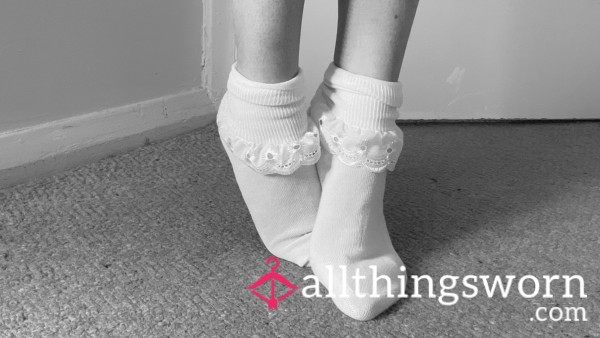 Worn Frilly Socks.