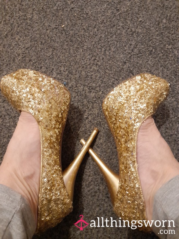 Worn Gold Heels