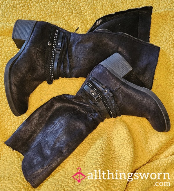 Worn Leather Boots