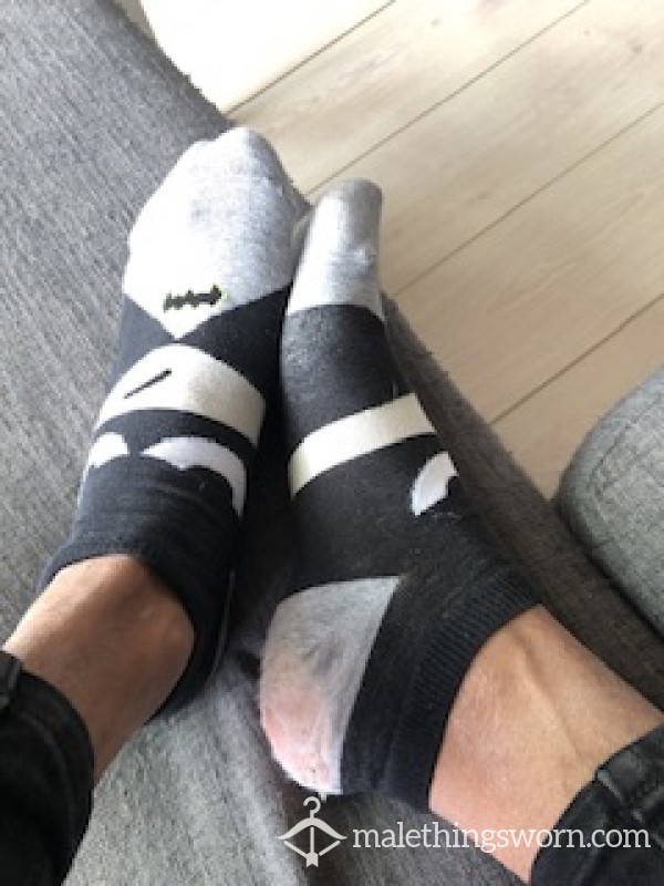 Worn Out Batman Sneaker Socks