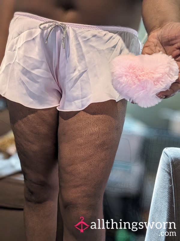 Worn Pink Panties And Pussy Scented Pink Fluffy Keyring