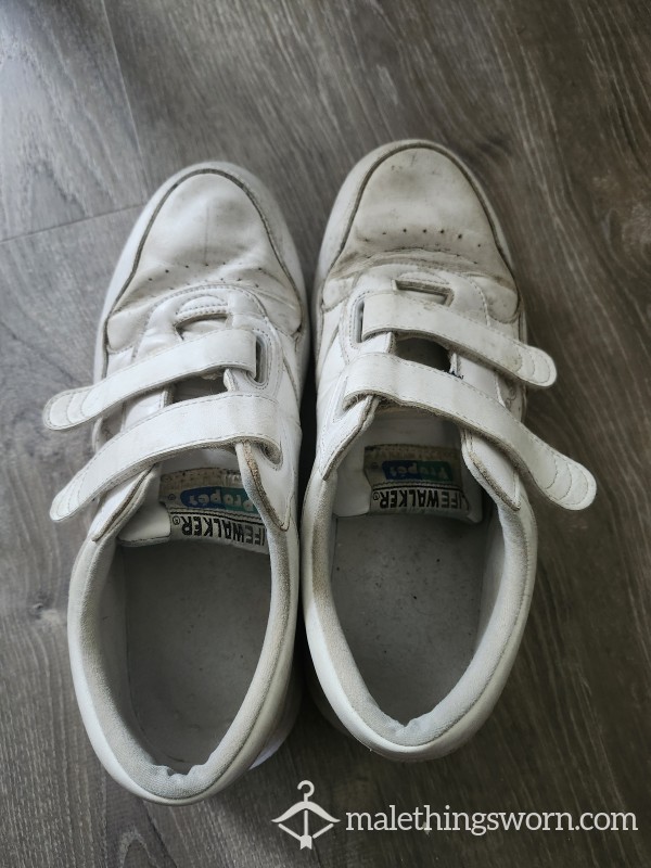 Worn Velcro Shoes (White)