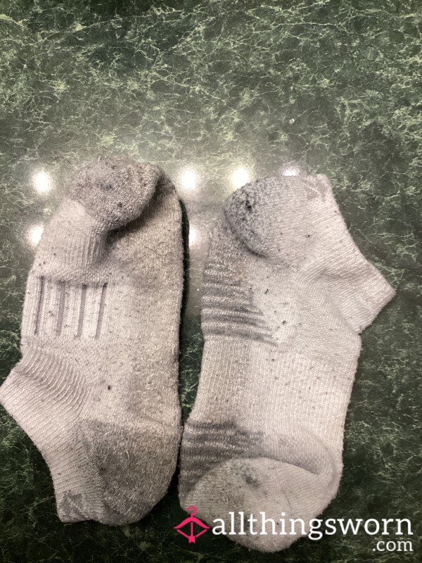 Worn White Socks