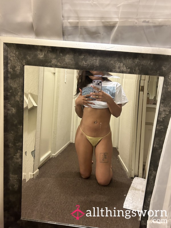 YELLOW CREAMY G STRING