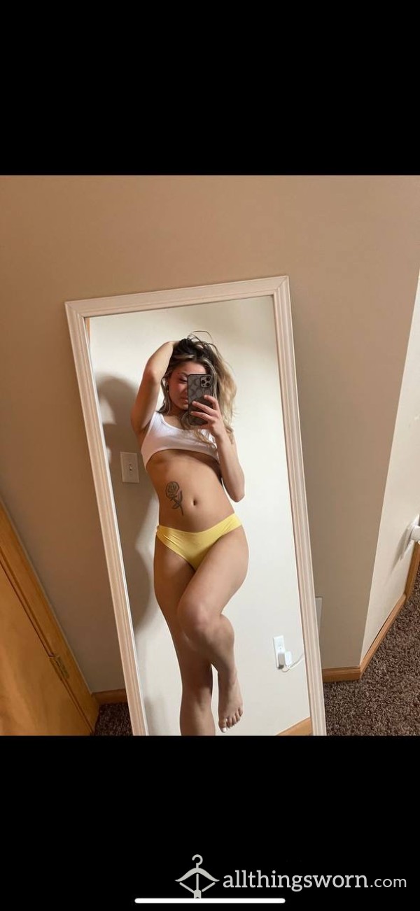 Yellow C*m Soaked Xs Soft Smelly Panties