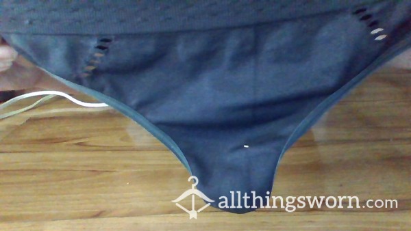 Ready To Wear And Ship This Comfortable, S**y, Navy Blue Thong, Stretchy, Soaking Wet, S**y Design