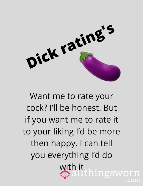 You Know You Want Me To Rate It